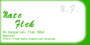 mate flek business card